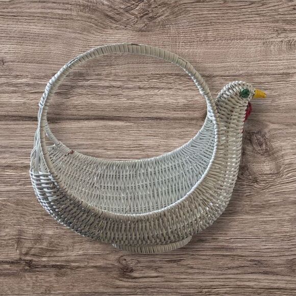 Unbranded | Accents | Chicken Basket Woven Wicker Rattan Farmhouse ...